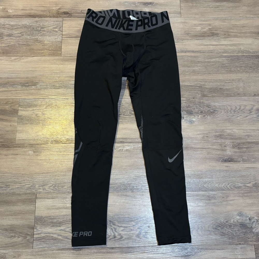 Nike Pro dri-fit black compression training tights leggings men’s size large